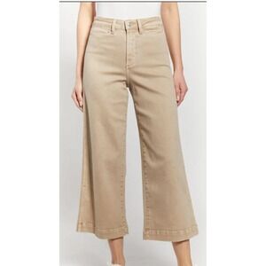 OAT‎ New York Women's taupe Wide Leg Cropped High Rise Casual Pants Size 8/29
